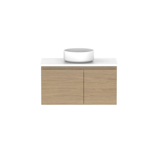 ADP Glacier Lite Ensuite Door and Drawer Slim Vanity with Benchtop 750-1800mm