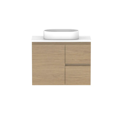 ADP Glacier Lite Ensuite Door and Drawer Twin Vanity with Benchtop 750-1800mm