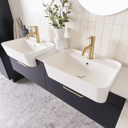 ADP Glacier Lite Semi-Recessed All Drawer Slim Vanity with Benchtop 600-1800mm