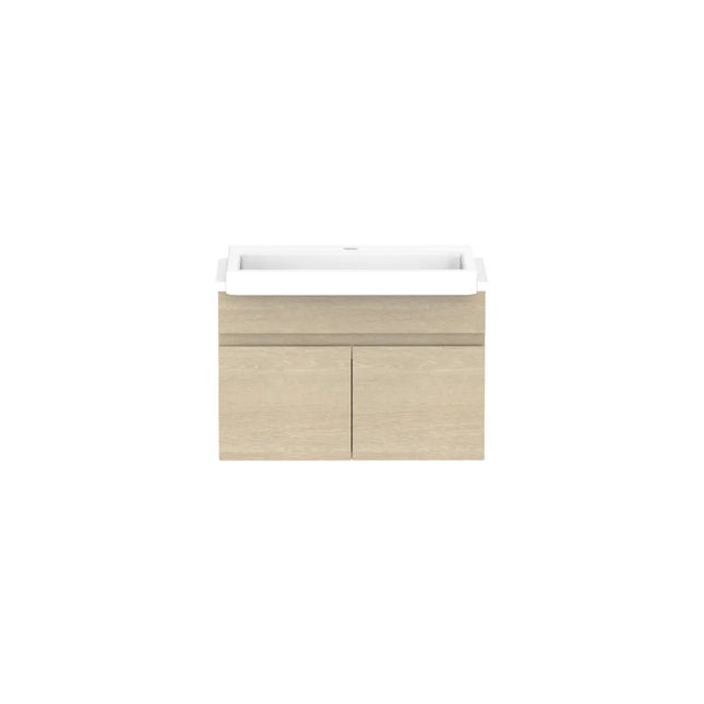 ADP Glacier Lite Semi-Recessed All Door Slim Vanity with Benchtop