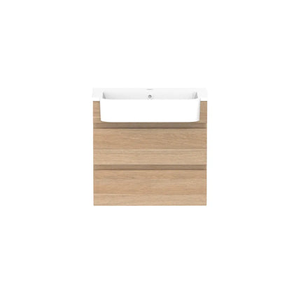 ADP Glacier Lite Semi-Recessed All Drawer Twin Vanity with Cast Marble Top