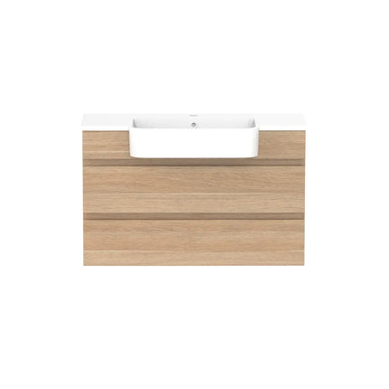 ADP Glacier Lite Semi-Recessed All Drawer Twin Vanity with Cast Marble Top 600-1200mm
