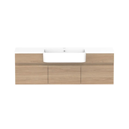ADP Glacier Lite Semi-Recessed Door and Drawer Slim Vanity with Cast Marble Top 750-1200mm