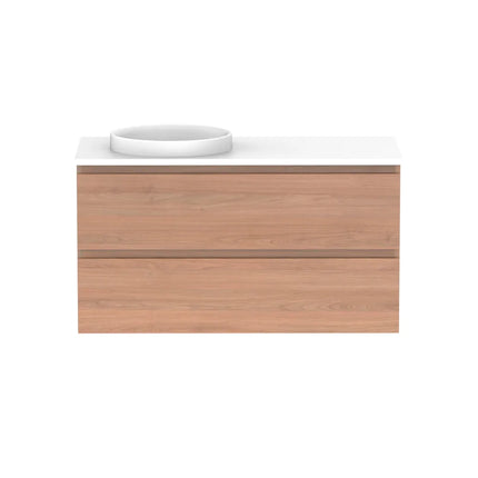 ADP Glacier Lite Full Depth All Drawer Twin Vanity with Benchtop