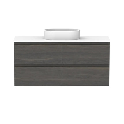 ADP Glacier Lite Ensuite All Drawer Twin Vanity with Benchtop