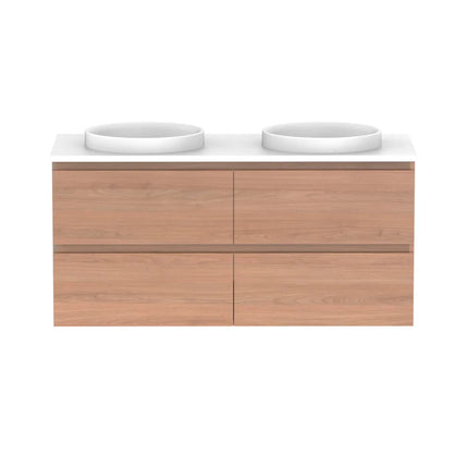 ADP Glacier Lite Full Depth All Drawer Twin Vanity with Benchtop