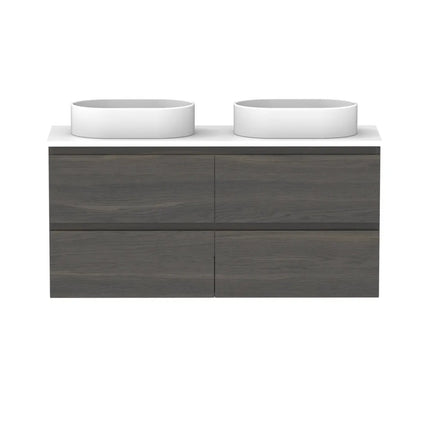 ADP Glacier Lite Ensuite All Drawer Twin Vanity with Benchtop