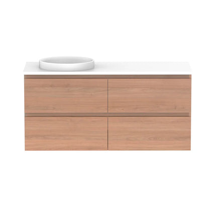 ADP Glacier Lite Full Depth All Drawer Twin Vanity with Benchtop