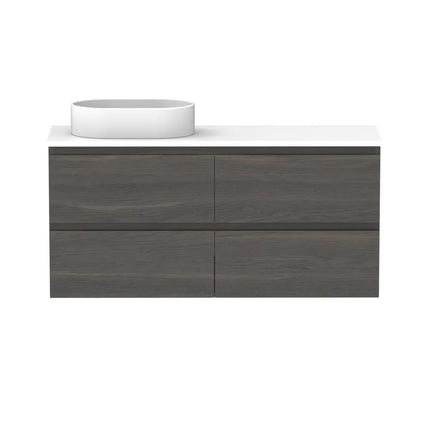 ADP Glacier Lite Ensuite All Drawer Twin Vanity with Benchtop