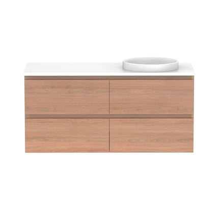 ADP Glacier Lite Full Depth All Drawer Twin Vanity with Benchtop