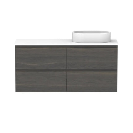 ADP Glacier Lite Ensuite All Drawer Twin Vanity with Benchtop