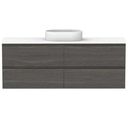ADP Glacier Lite Ensuite All Drawer Twin Vanity with Benchtop
