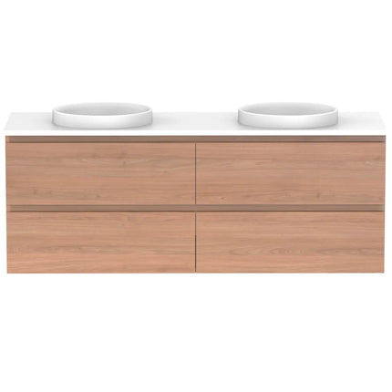 ADP Glacier Lite Full Depth All Drawer Twin Vanity with Benchtop