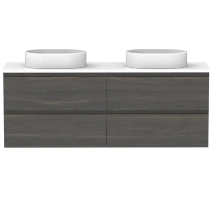 ADP Glacier Lite Ensuite All Drawer Twin Vanity with Benchtop