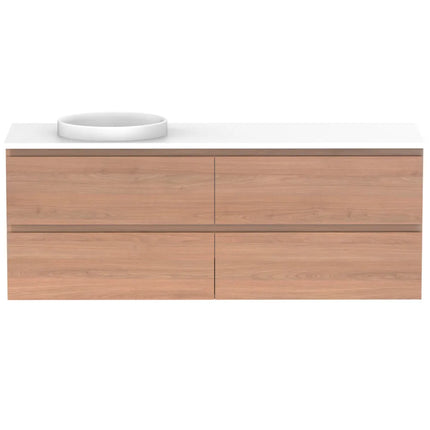ADP Glacier Lite Full Depth All Drawer Twin Vanity with Benchtop