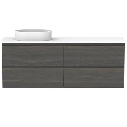 ADP Glacier Lite Ensuite All Drawer Twin Vanity with Benchtop