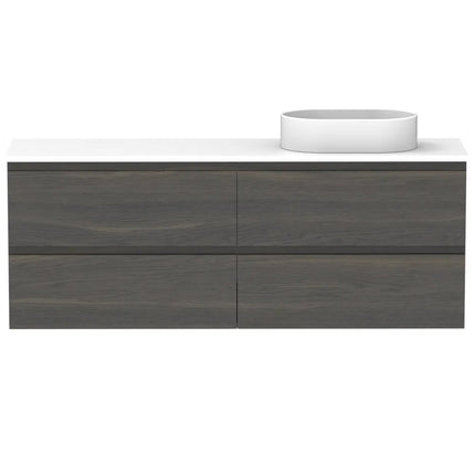 ADP Glacier Lite Ensuite All Drawer Twin Vanity with Benchtop