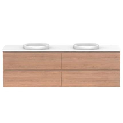 ADP Glacier Lite Full Depth All Drawer Twin Vanity with Benchtop