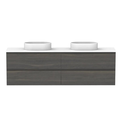 ADP Glacier Lite Ensuite All Drawer Twin Vanity with Benchtop
