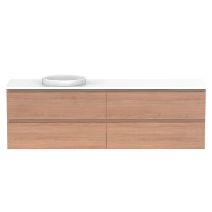 ADP Glacier Lite Full Depth All Drawer Twin Vanity with Benchtop