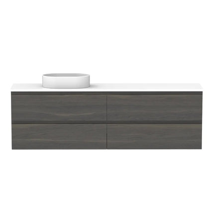 ADP Glacier Lite Ensuite All Drawer Twin Vanity with Benchtop