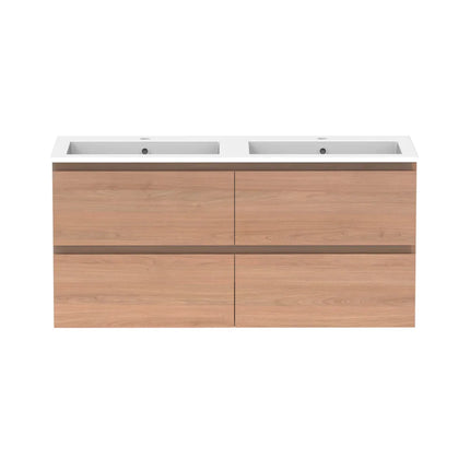 ADP Glacier Lite Full Depth All Drawer Twin Vanity with Cast Marble Top