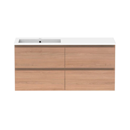 ADP Glacier Lite Full Depth All Drawer Twin Vanity with Cast Marble Top