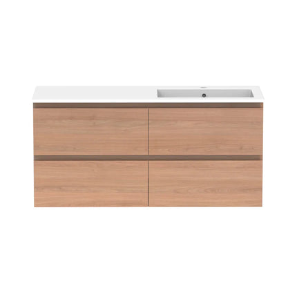 ADP Glacier Lite Full Depth All Drawer Twin Vanity with Cast Marble Top