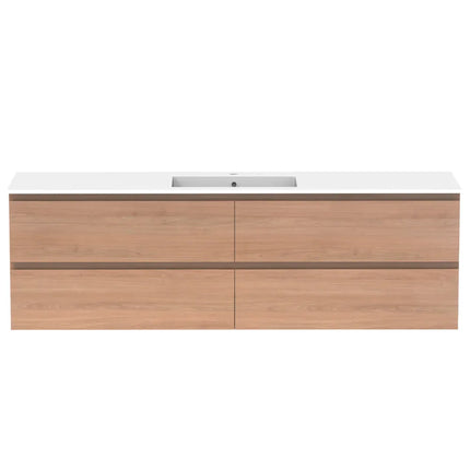ADP Glacier Lite Full Depth All Drawer Twin Vanity with Cast Marble Top
