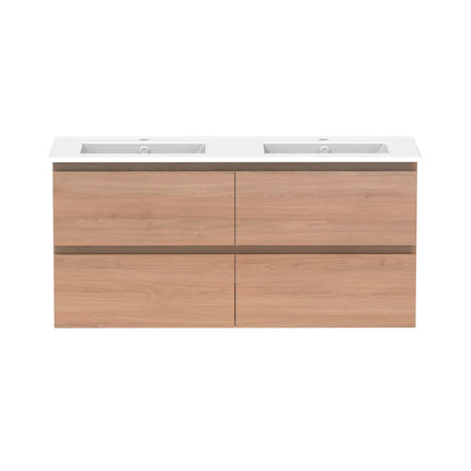 ADP Glacier Lite Full Depth All Drawer Twin Vanity with Ceramic Top