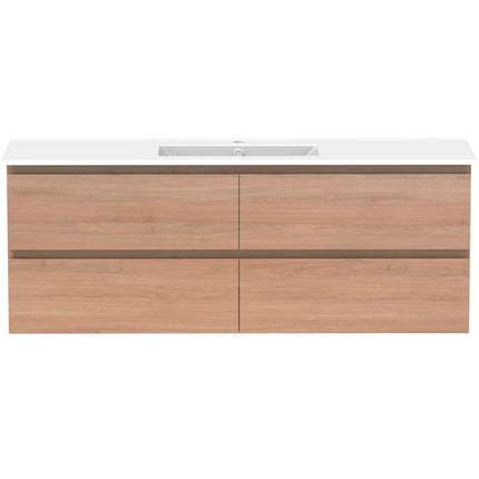 ADP Glacier Lite Full Depth All Drawer Twin Vanity with Ceramic Top