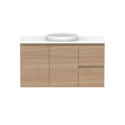 ADP Glacier Lite Full Depth Door and Drawer Twin Vanity with Benchtop 750-1800mm