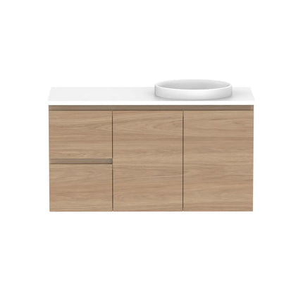 ADP Glacier Lite Full Depth Door and Drawer Twin Vanity with Benchtop 750-1800mm