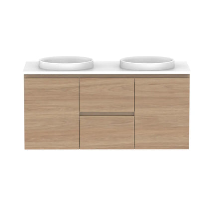 ADP Glacier Lite Full Depth Door and Drawer Twin Vanity with Benchtop