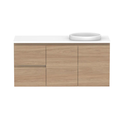 ADP Glacier Lite Full Depth Door and Drawer Twin Vanity with Benchtop