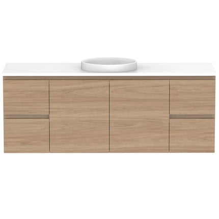 ADP Glacier Lite Full Depth Door and Drawer Twin Vanity with Benchtop