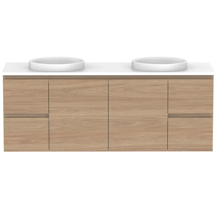 ADP Glacier Lite Full Depth Door and Drawer Twin Vanity with Benchtop 750-1800mm