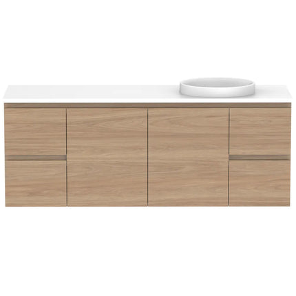 ADP Glacier Lite Full Depth Door and Drawer Twin Vanity with Benchtop 750-1800mm