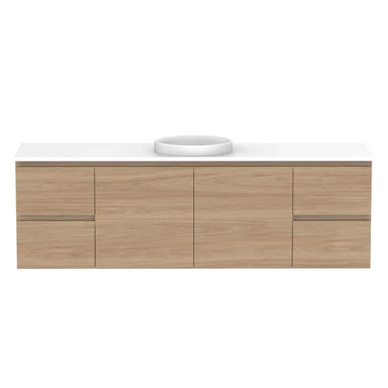 ADP Glacier Lite Full Depth Door and Drawer Twin Vanity with Benchtop