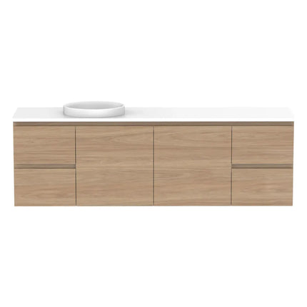 ADP Glacier Lite Full Depth Door and Drawer Twin Vanity with Benchtop