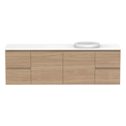 ADP Glacier Lite Full Depth Door and Drawer Twin Vanity with Benchtop