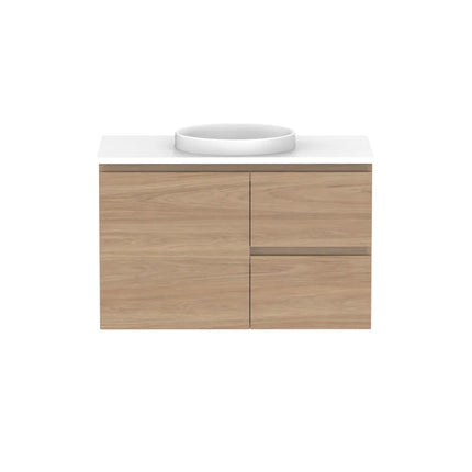 ADP Glacier Lite Full Depth Door and Drawer Twin Vanity with Benchtop