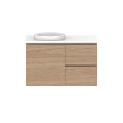 ADP Glacier Lite Full Depth Door and Drawer Twin Vanity with Benchtop 750-1800mm