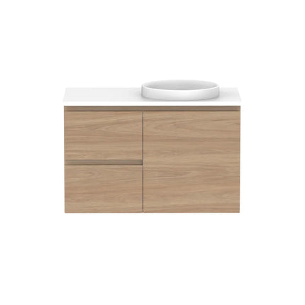 ADP Glacier Lite Full Depth Door and Drawer Twin Vanity with Benchtop