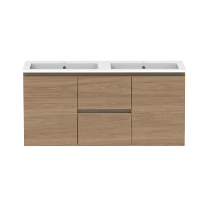 ADP Glacier Lite Full Depth Door and Drawer Twin Vanity with Cast Marble Top