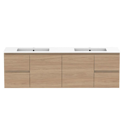 ADP Glacier Lite Full Depth Door and Drawer Twin Vanity with Cast Marble Top 750-1800mm