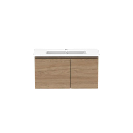 ADP Glacier Lite Full Depth Door and Drawer Slim Vanity with Ceramic Top