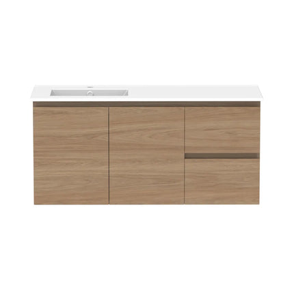 ADP Glacier Lite Full Depth Door and Drawer Twin Vanity with Ceramic Top 750-1500mm