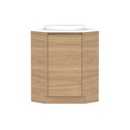 ADP Glacier Lite Corner Floor Mount Vanity on Kickboard