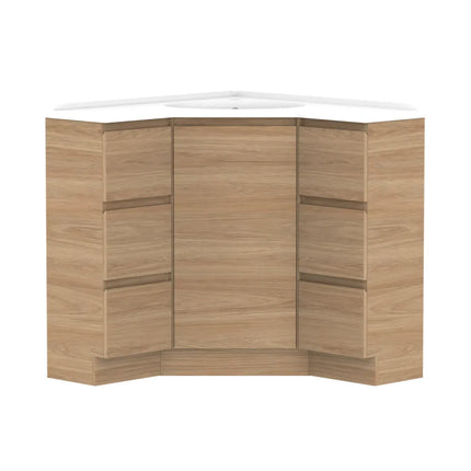 ADP Glacier Lite Corner Floor Mount Vanity on Kickboard